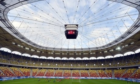Edzés a bukaresti stadionban RomanMagyarStadion