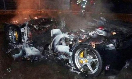 A kiégett Ferrari 458 Ferrari-kiegett