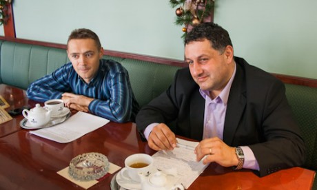 Jakab Attila és Tankó László, az EMNP két székelyudvarhelyi tanácsosa